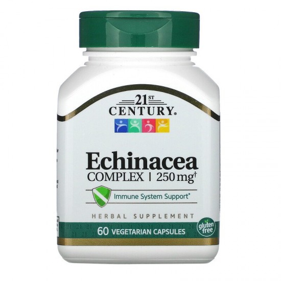 Ехінацея, 21st Century, Echinacea Complex VEGAN 250 мг, 60 капсул