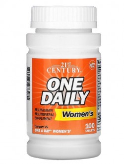 21st Century, One Daily, мультивітамінна та мультимінеральна добавка для жінок, 100 таблеток