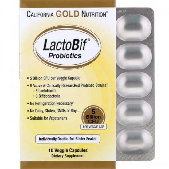 Пробіотик (LactoBif Probiotics) 5 млрд КУО 10 капсул