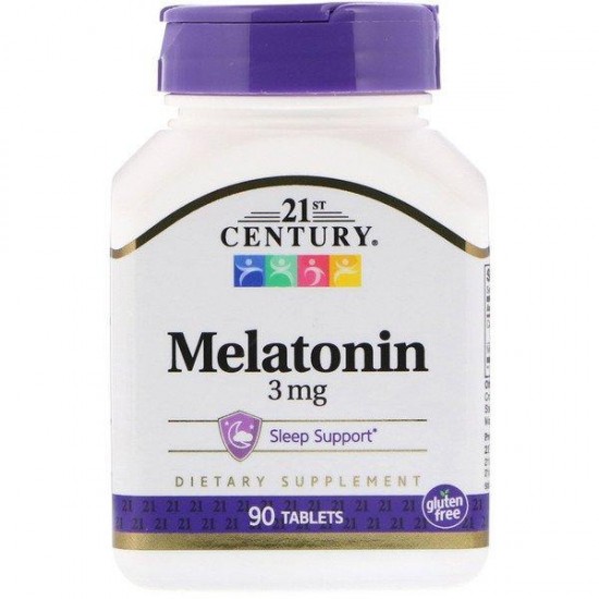 Мелатонін, Melatonin, 21st Century, 3 мг, 90 таблеток